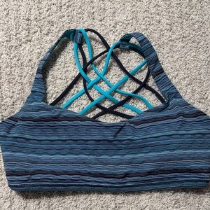 lululemon athletica Teal and Navy Strappy Sports Bra